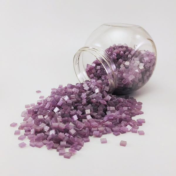 Resin mosaic tiles, 5x5 mm, Sparkle 660 Lupine