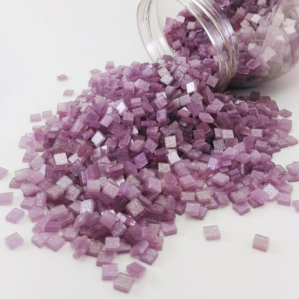 Resin mosaic tiles, 5x5 mm, Sparkle 660 Lupine