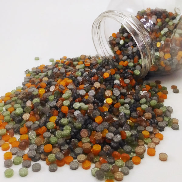 Resin mosaic tiles, Round 5 mm, Sparkle Mystic mixes
