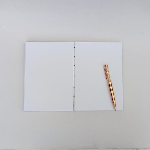 Handmade Coptic stitch binding - A5 book journal / Tiny Flowers