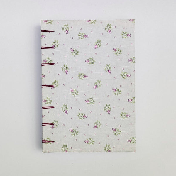 Handmade Coptic stitch binding - A5 book journal / Tiny Flowers