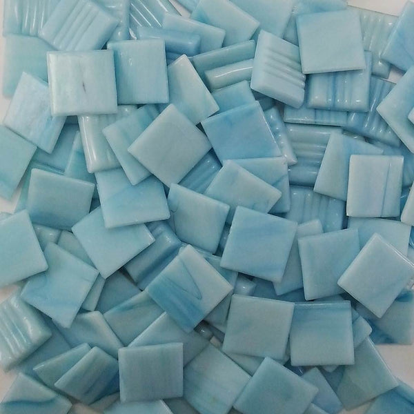 Vitreous glass mosaic tiles, 20x20 mm, Blue Macauba 01