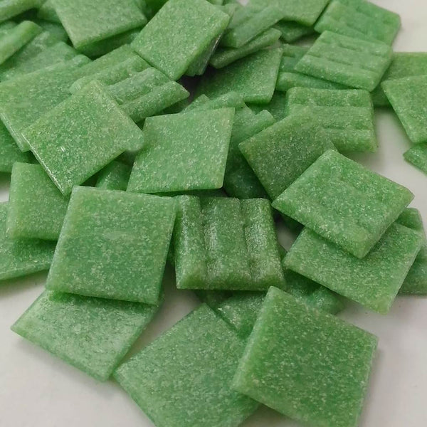 Vitreous glass mosaic tiles, 25x25 mm, Opaque Fern green