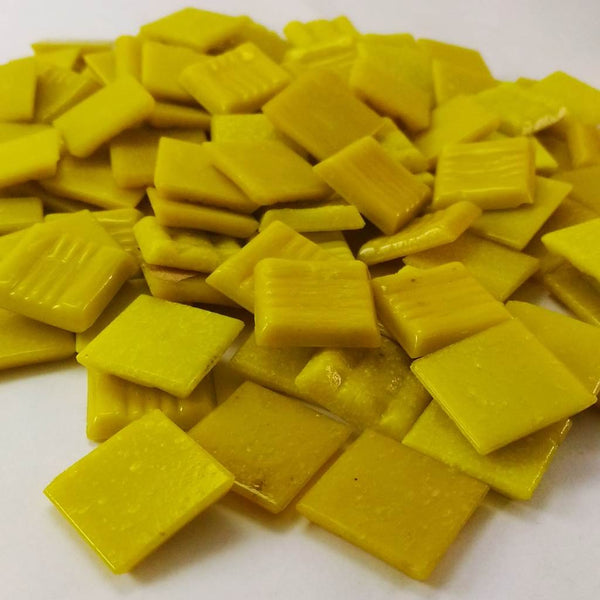 Vitreous glass mosaic tiles, 20x20 mm, Opaque Marigold