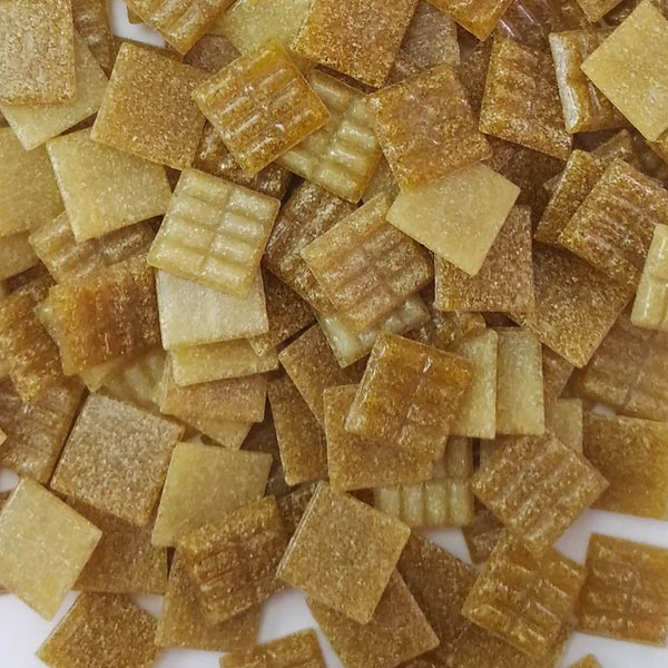 Vitreous glass mosaic tiles, 20x20 mm, Opaque Mustard
