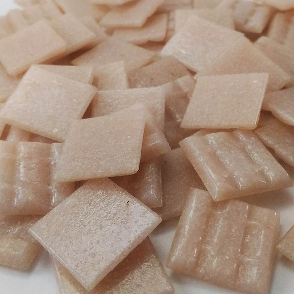 Vitreous glass mosaic tiles, 25x25 mm, Opaque Peach
