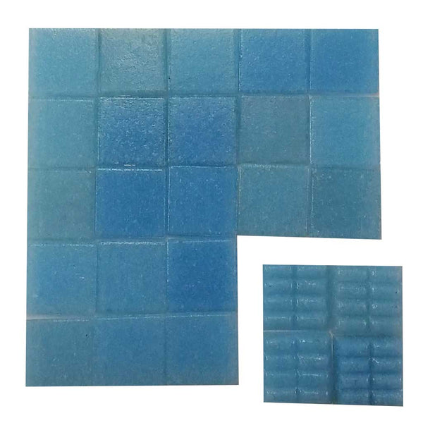 Vitreous glass mosaic tiles, 20x20 mm, Opaque Sky blue