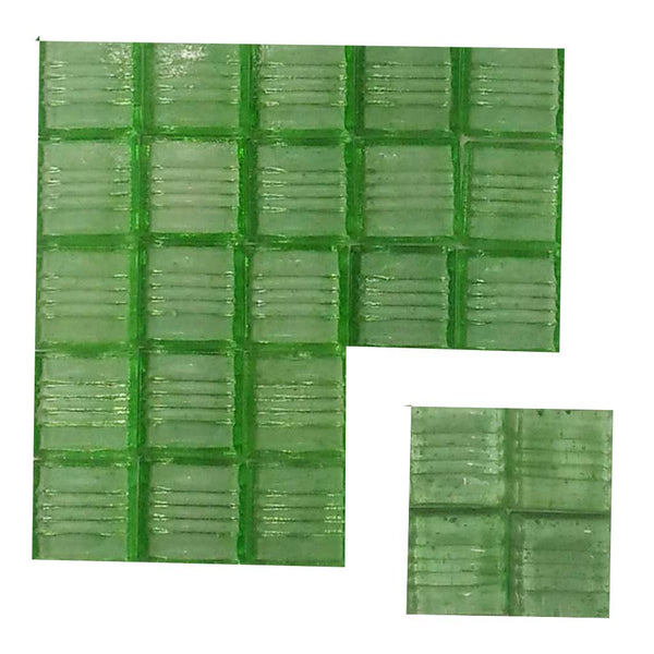 Vitreous glass mosaic tiles, 20x20 mm, Transparent Emerald green