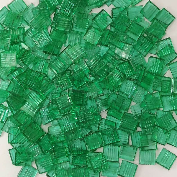 Vitreous glass mosaic tiles, 20x20 mm, Transparent Mint