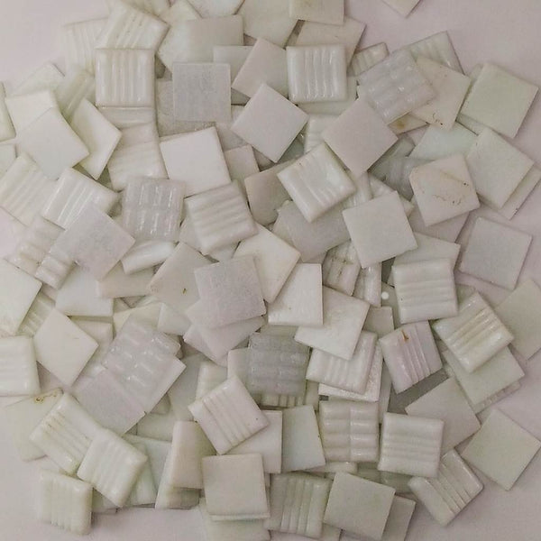Vitreous glass mosaic tiles, 20x20 mm, Opaque White
