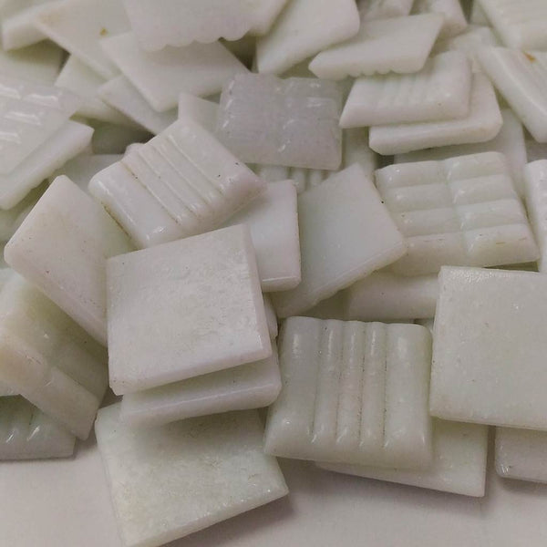 Vitreous glass mosaic tiles, 20x20 mm, Opaque White