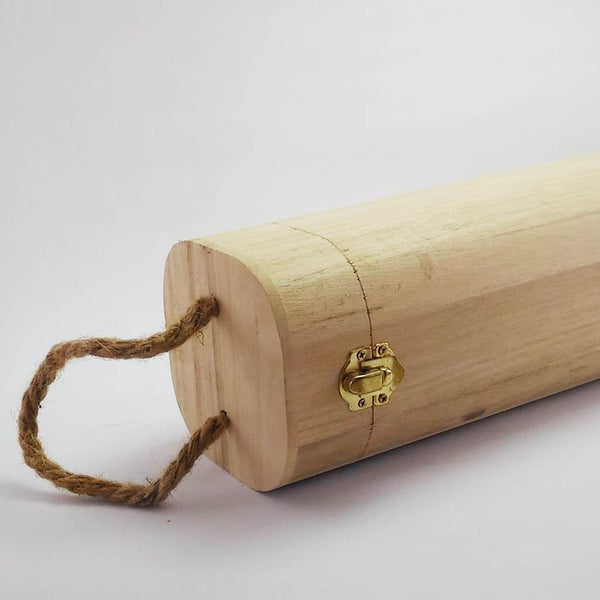 Unfinished natural wood, Wine box