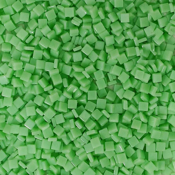 Resin mosaic tiles, 5x5 mm, Opaque 458 Green Ash