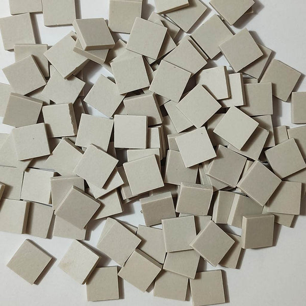 Ceramic mosaic tiles, 17x17 mm, Matt Off White
