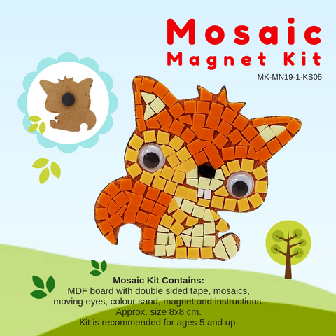 Mosaic magnet kit, Squirrel Orange