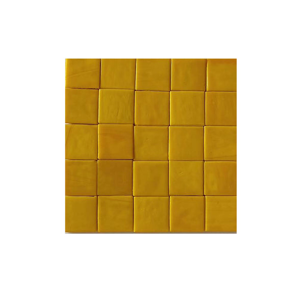 Vitreous glass mosaic tiles, 20x20 mm, Opaque Empire Yellow