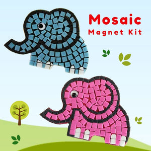 Mosaic magnet kit, Elephant