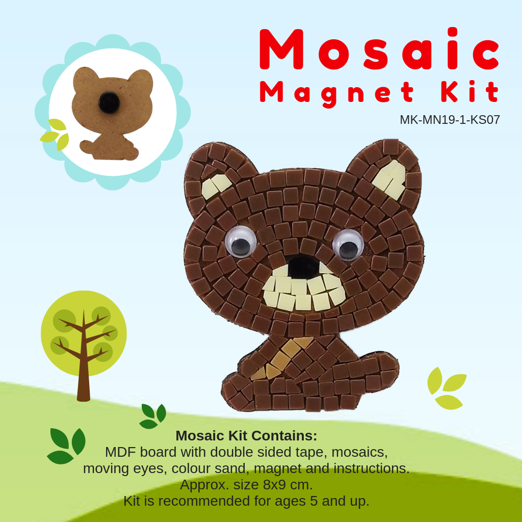 Mosaic magnet kit, Bear