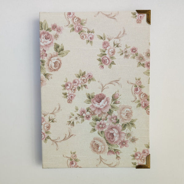Handmade French stitch binding - A5 book journal / Victorian Flowers