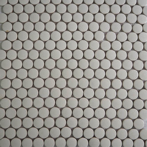 Ceramic mosaic tiles, Round 20mm, White