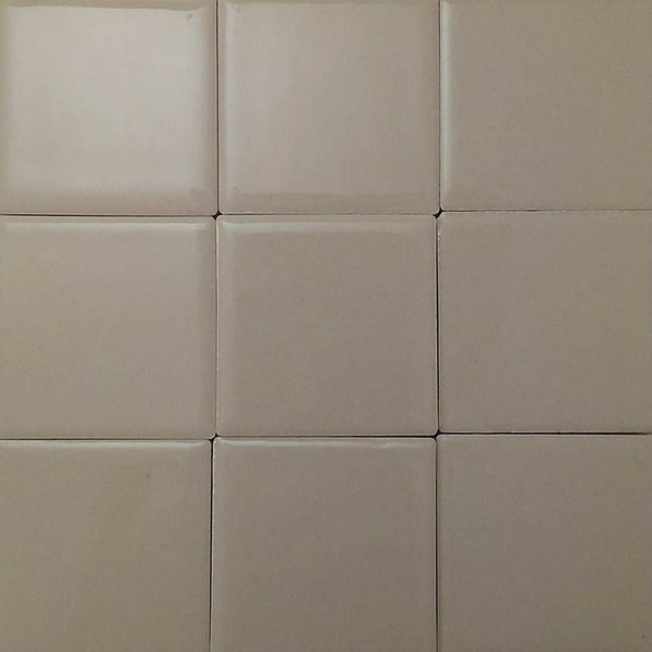 Ceramic mosaic tiles, 47x47 mm, Glossy Off White
