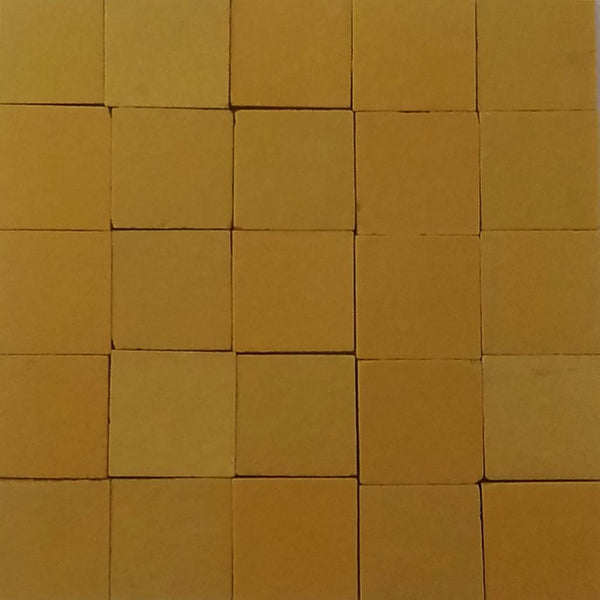 Ceramic mosaic tiles, 17x17 mm, Matt Mustard