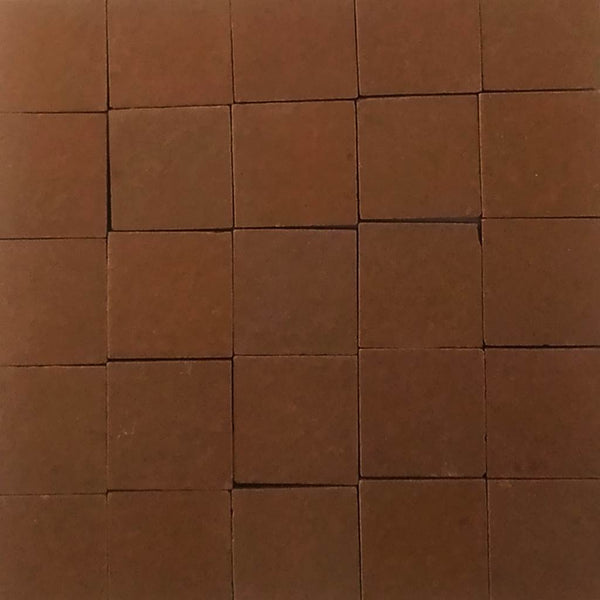 Ceramic mosaic tiles, 17x17 mm, Matt Walnut