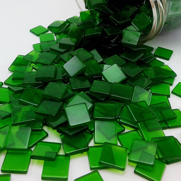 Resin mosaic tiles, 10x10 mm, Clear 446 Peppermint