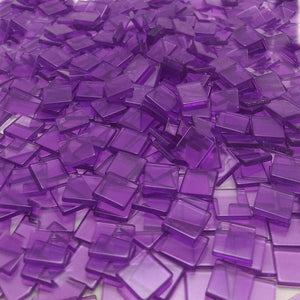 Resin mosaic tiles, 10x10 mm, Clear DP Dark Purple