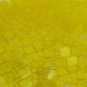 Resin mosaic tiles, 10x10 mm, Clear DY Dark Yellow