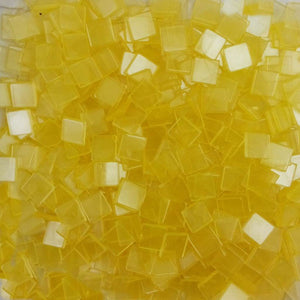 Resin mosaic tiles, 10x10 mm, Clear LY Light Yellow