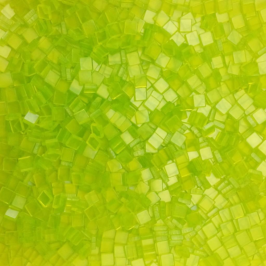 Resin mosaic tiles, 5x5 mm, Clear 414 Limeade