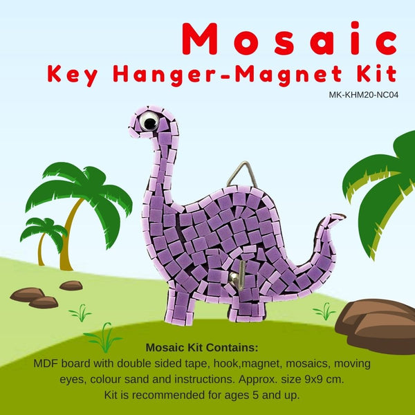 Mosaic key hanger, Dinosaur Apatosaurus