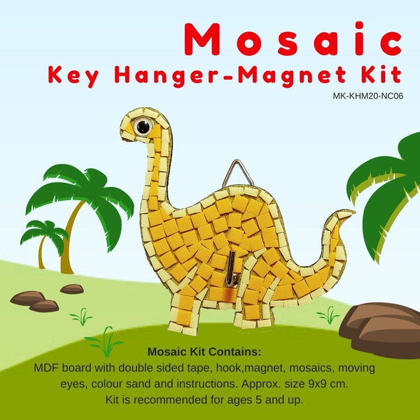 Mosaic key hanger, Dinosaur Apatosaurus