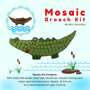 Mosaic brooch kit, Crocodile