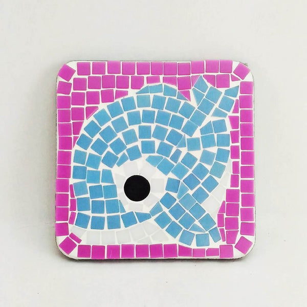Mosaic Coaster or Magnet Kit, Dolphin