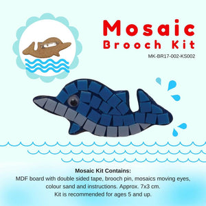 Mosaic brooch kit, Dolphin