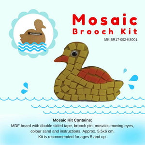 Mosaic brooch kit, Duck
