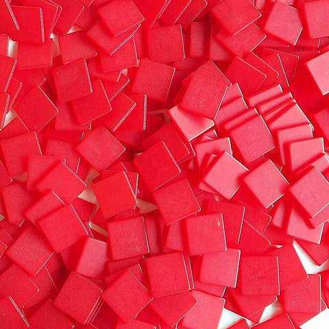 Resin mosaic tiles, 15x15 mm, Frost DR Dark Red