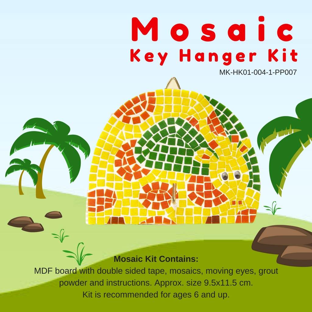 Mosaic key hanger, Giraffe