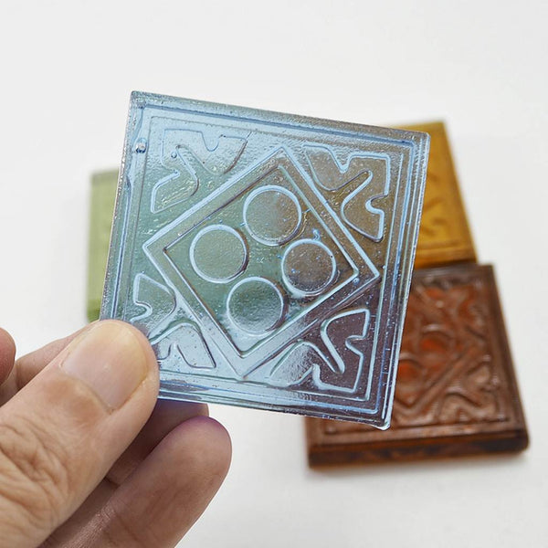 Decorative Square glass tiles, 48x48 mm, Geometry