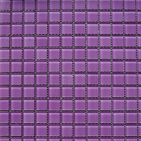 Glass mosaic tiles, 25x25 mm, Mauve
