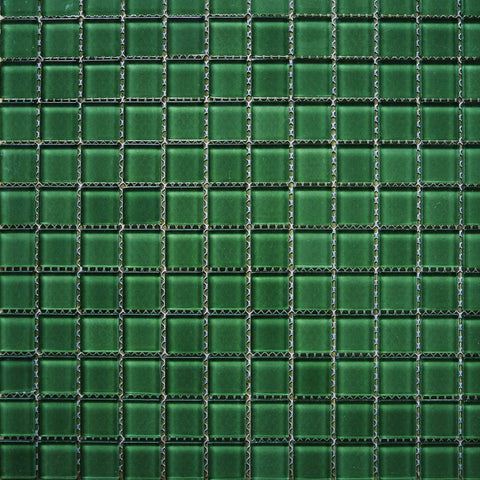Glass mosaic tiles, 25x25 mm, Sea Green