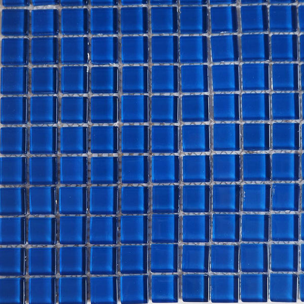 Glass mosaic tiles, 20x20 mm, Admiral Blue