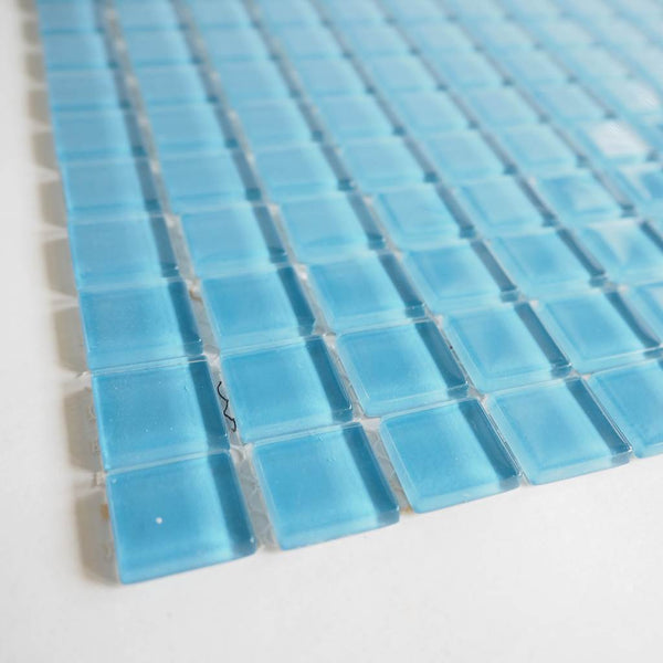 Glass mosaic tiles, 20x20 mm, Ethereal Blue