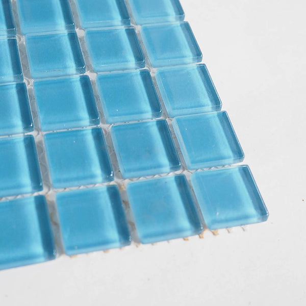 Glass mosaic tiles, 20x20 mm, Ethereal Blue