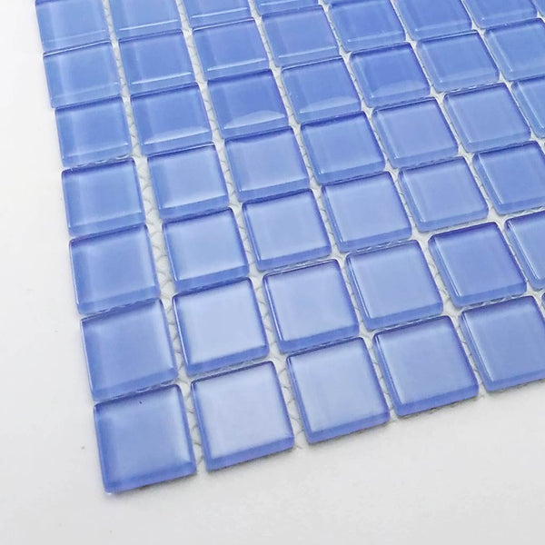 Glass mosaic tiles, 20x20 mm, Periwinkle