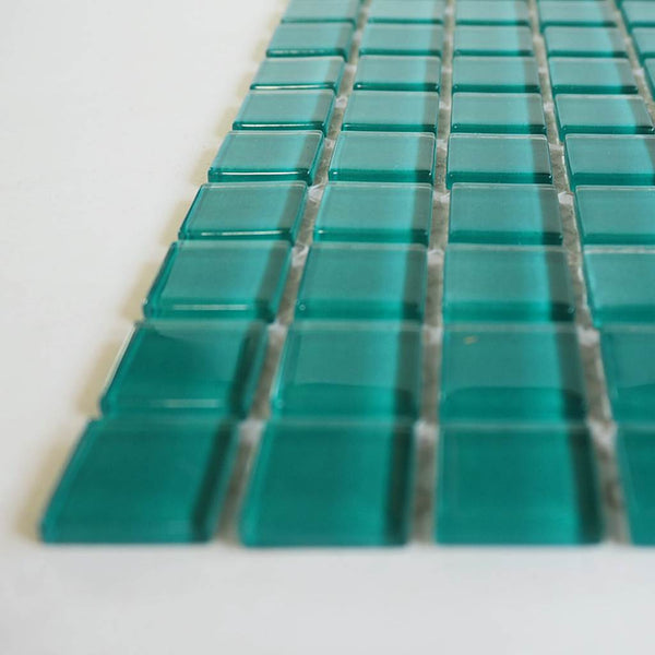 Glass mosaic tiles, 20x20 mm, Sea Green