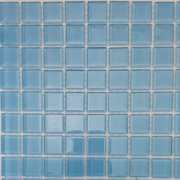 Glass mosaic tiles, 20x20 mm, Sky Blue