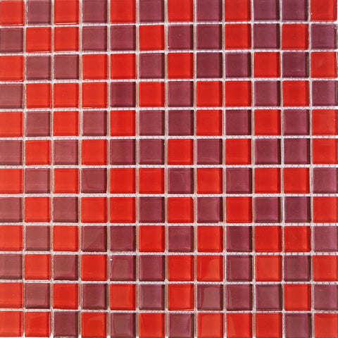 Glass mosaic tiles, 25x25 mm, Berry